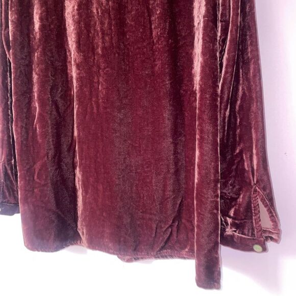 J Jill Size XSP Silk Velvet Tunic Top Long Sleeve Whimsical - Picture 8 of 8